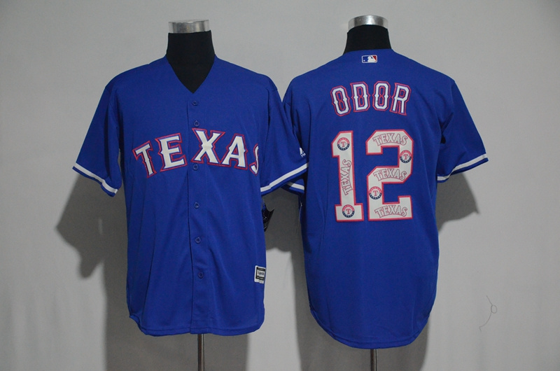 2017 MLB Texas Rangers #12 Odor Blue Fashion Edition Jerseys->san francisco giants->MLB Jersey